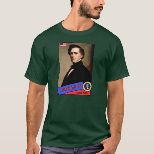 フランクリン・ピアースの野球カード Tシャツ (正面)