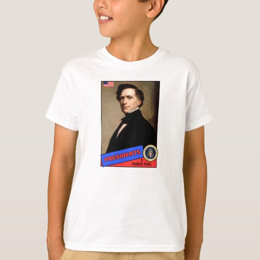 フランクリン・ピアースの野球カード Tシャツ (正面)