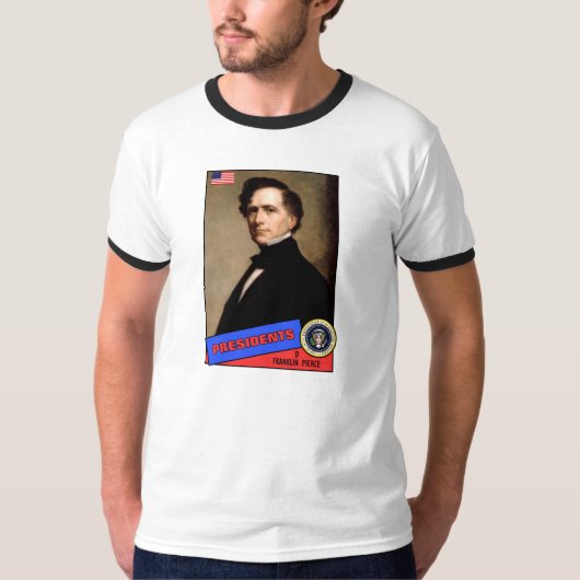 フランクリン・ピアースの野球カード Tシャツ (正面)