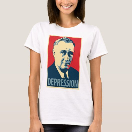フランクリン・ルーズベルト-不況: OHPの女性上 Tシャツ (正面)