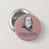 フランクリン-信頼の目 缶バッジ (正面&裏面)