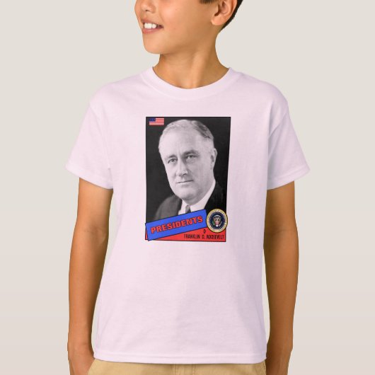 フランクリン・D・ルーズベルト 野球カード Tシャツ (正面)