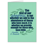 フランクリンD.ルーズベルト感動的引用文カード (正面)