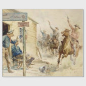 フランク絵を描・フェレの「Town Red」西洋美術 ラッピングペーパー (フラット)