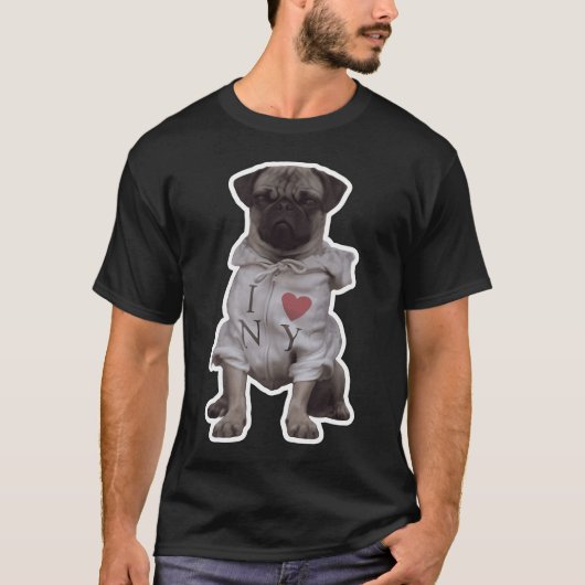 フランク・ザ・パグ・ボーダー Tシャツ (正面)