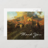 フランク・テニー・ジョンソンによるオーバーランド・トレイル、ありがとう ポストカード (正面/裏面)