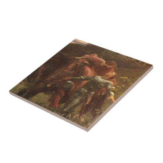 フランク・ディクシーによる「哀れな無慈悲の美女」 タイル (側面)