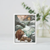 フランクC.パペペ – 山の中のヴィンテージクマ ポストカード (スタンド正面)