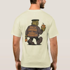 フランケンシュタインおもしろいハロウィーンマンガデザイン Tシャツ