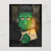 フランケンシュタインおもしろいハロウィーン ポストカード (正面)