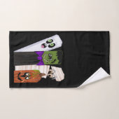 フランケンシュタインおもしろい幽霊パンプキンインビジブルマン バスタオルセット (ハンドタオル)