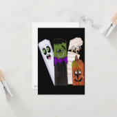 フランケンシュタインお化けパンプキン透明人間 カード (正面/裏面インサイチュ)
