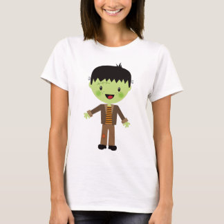 フランケンシュタインかわいいハロウィンの衣裳 Tシャツ