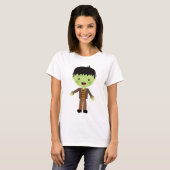フランケンシュタインかわいいハロウィンの衣裳 Tシャツ (正面フル)