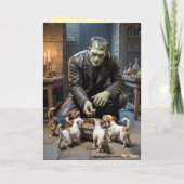 フランケンシュタインが犬の散歩カード シーズンカード (裏面)