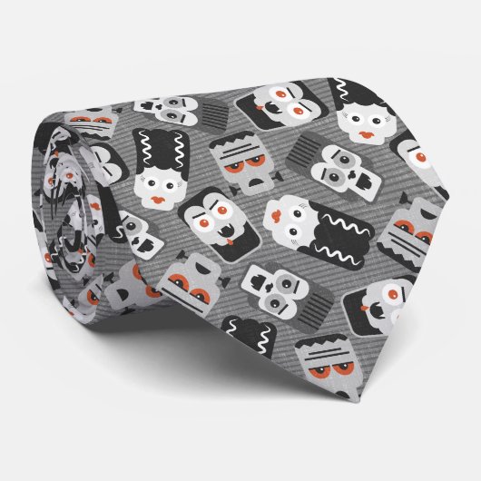 フランケンシュタインと不気味な友人 – 黒、白と ネクタイ (ロール)