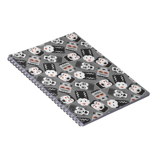 フランケンシュタインと不気味な友達 - 黒、白と ノートブック (右側)