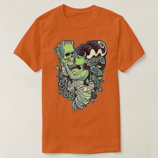 フランケンシュタインと花嫁 Tシャツ (デザイン正面)