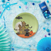 フランケンシュタインのお化け屋敷、ハロウィン ペーパープレート (パーティー)