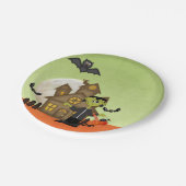 フランケンシュタインのお化け屋敷、ハロウィン ペーパープレート (アングル)