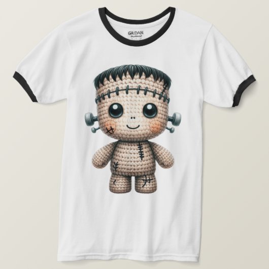 フランケンシュタインのかぎ針編み Tシャツ (デザイン正面)
