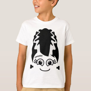フランケンシュタインのかわいいモンスターハロウィーンコスプレの花嫁 Tシャツ