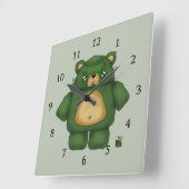 フランケンシュタインのくま スクエア壁時計 (傾斜)