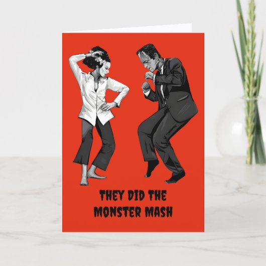 フランケンシュタインのダンス ハロウィン カード (正面)