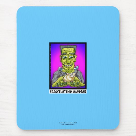 フランケンシュタインのハムスター 楽しい漫画 マウスパッド (正面)