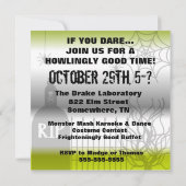 フランケンシュタインのハローウィンパーティの招待状 招待状 (裏面)