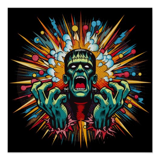 フランケンシュタインのメルトダウン光沢ポスター ポスター (正面)