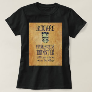 フランケンシュタインのモンスターに注意 Tシャツ