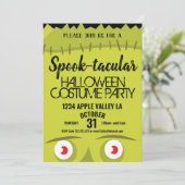 フランケンシュタインのモンスターのぞっとするハロウィンパーティー 招待状 (スタンド正面)