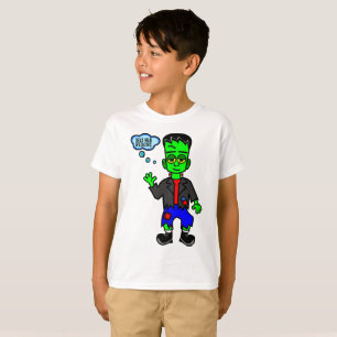 フランケンシュタインのモンスターの男の子の漫画 Tシャツ