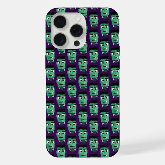 フランケンシュタインのモンスターの頭 iPhoneケース (裏面)