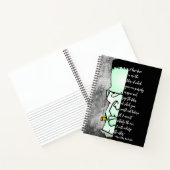 フランケンシュタインのモンスターシェリーラブ&レイジ引用文 ノートブック (内部)