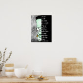 フランケンシュタインのモンスターシェリーラブ&レイジ引用文 ポスター (キッチン)