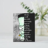 フランケンシュタインのモンスターシェリーラブ&レイジ引用文 ポストカード (スタンド正面)