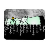 フランケンシュタインのモンスターシェリーラブ&レイジ引用文 マグネット (横)