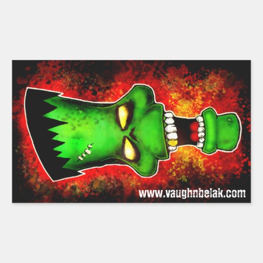 フランケンシュタインのモンスターシール 長方形シール (正面)