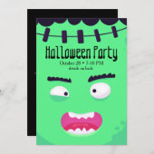 フランケンシュタインのモンスターハロウィーン 招待状 (正面/裏面)