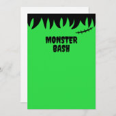 フランケンシュタインのモンスター 縫合跡の傷と髪 招待状 (正面/裏面)