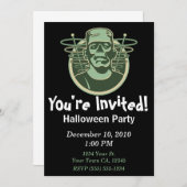 フランケンシュタインのレトロのパーティの招待状 招待状 (正面/裏面)