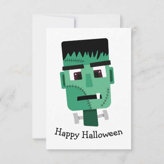 フランケンシュタインの怪物頭 招待状 (正面)