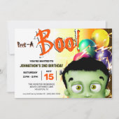 フランケンシュタインの怪物 ピーク・ア・ブー 招待状 (正面)