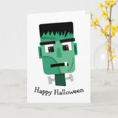 フランケンシュタインの怪物・頭 カード (黄色い花)