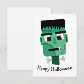 フランケンシュタインの怪物・頭 招待状 (正面/裏面)