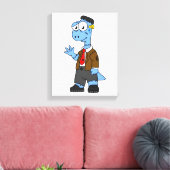 フランケンシュタインの格好をした漫画のブロントサール。 キャンバスプリント (インサイチュ (リビング))