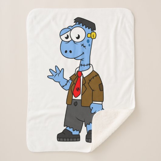 フランケンシュタインの格好をした漫画のブロントサール。 シェルパブランケット (正面)