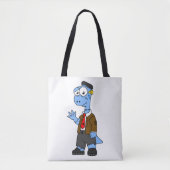 フランケンシュタインの格好をした漫画のブロントサール。 トートバッグ (正面)